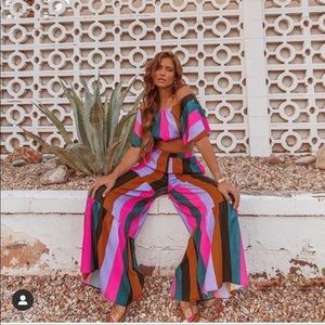 Show Me Your Mumu Colorblock Wide Leg Pants